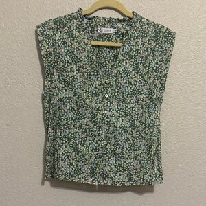 Carve Designs Green Floral Blouse
